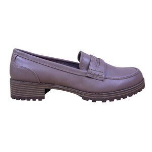Time And Tru Women’s Mauve Pink Lug Sole Casual Slip-On Penny Loafers Size 10